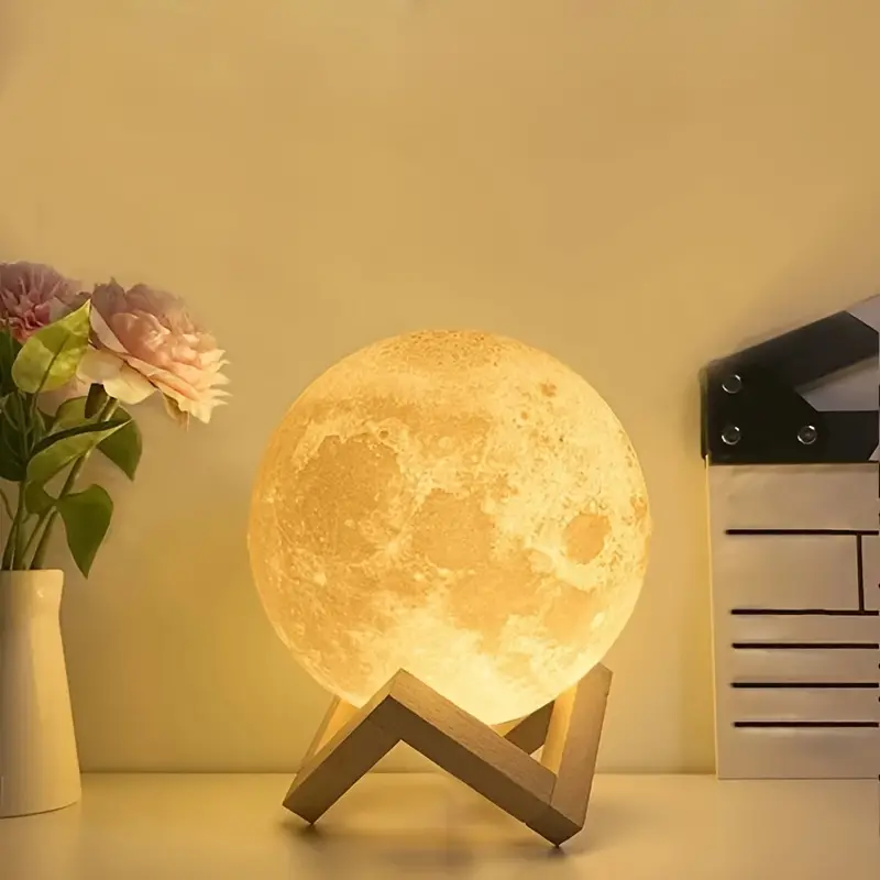 1pc galaxy ball moon lamp moonlight globe luna night light with stand remote touch control night light bedroom decor 8cm 3 14inch details 7
