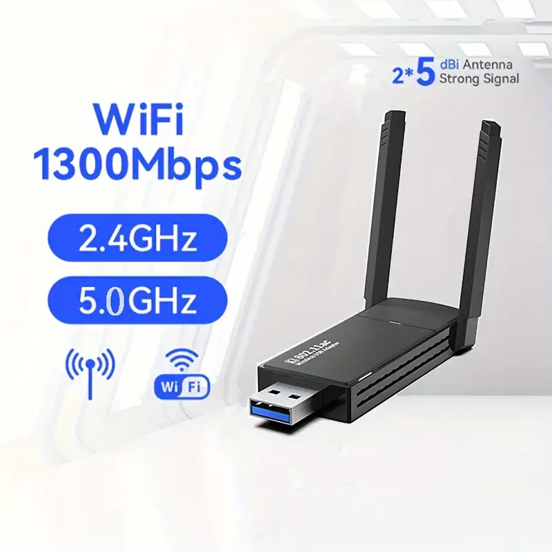 Adaptateur WiFi USB Carte réseau sans fil 1300Mbps adapté - Temu