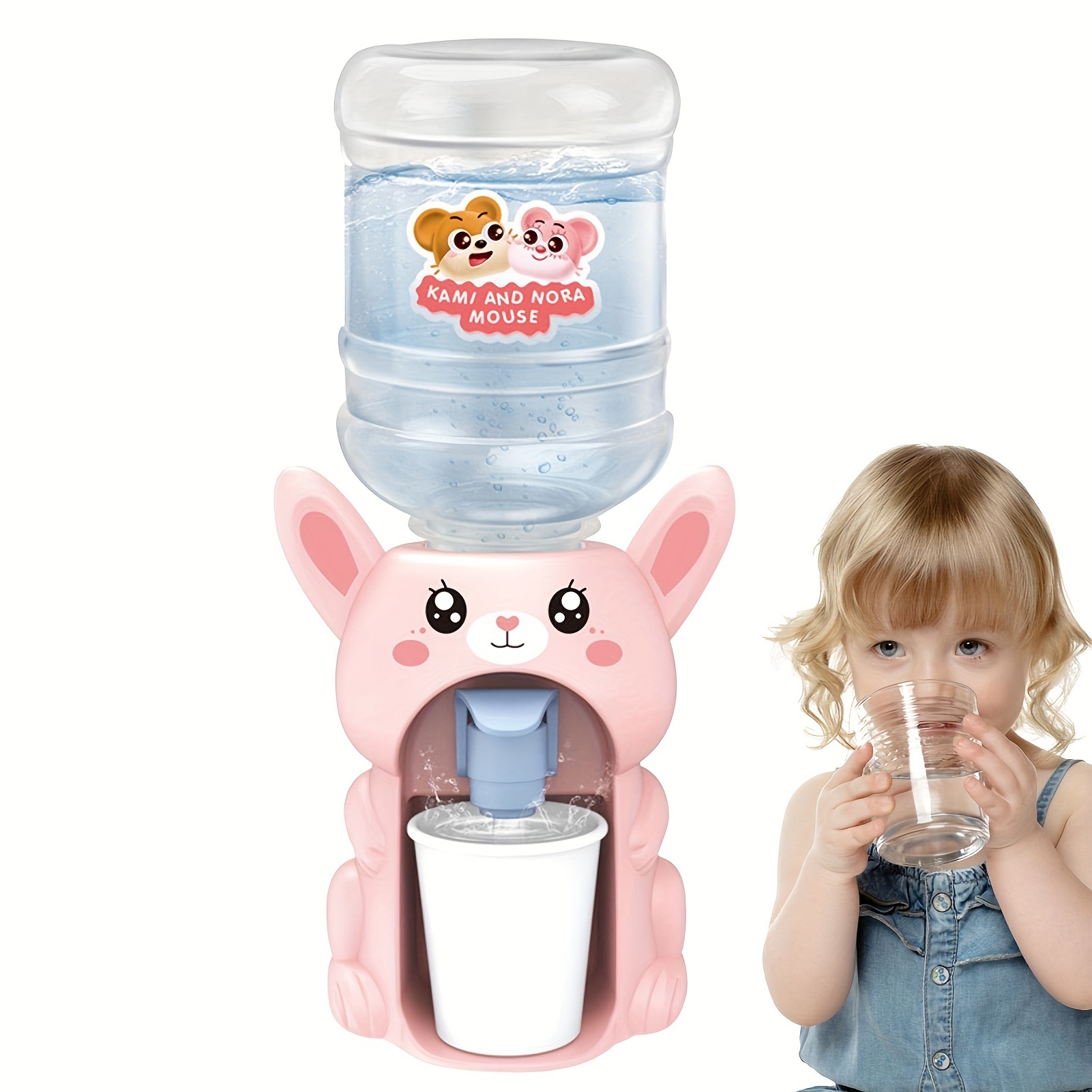 Sodopo Beverage Dispenser for Kids - Mini Game Water Dispenser with One  Bucket, 3 Cups, Cute Drink Water Educational Toys for 3 4 5 6 7 8 Year Old