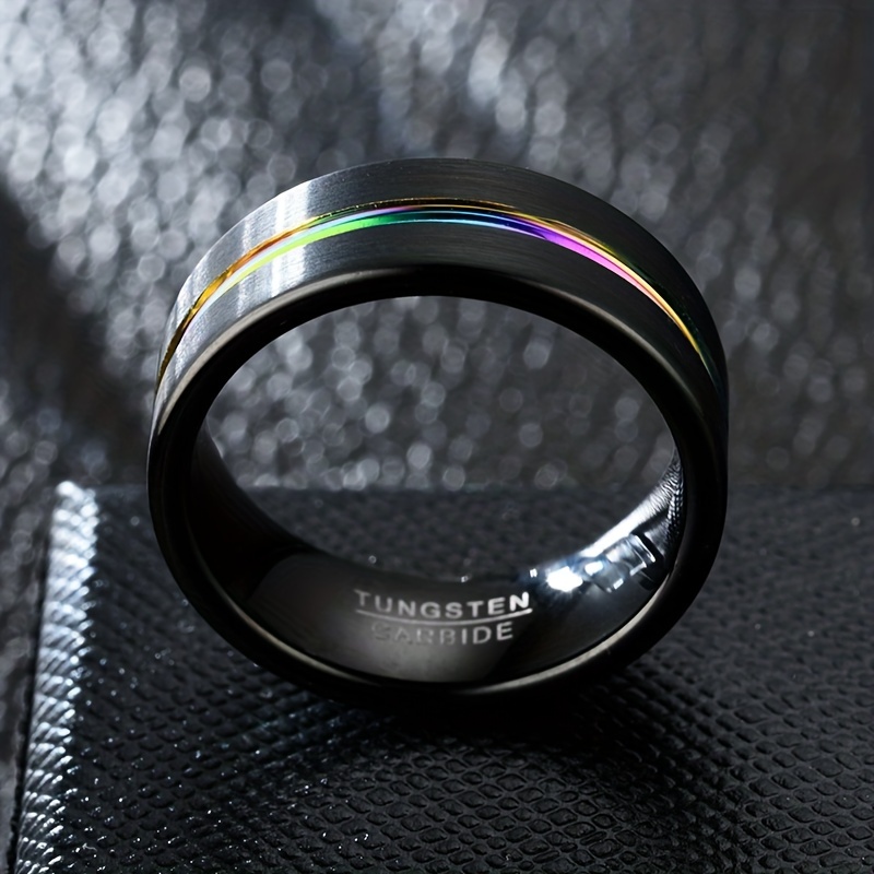 High Quality Black Gold Ring Fashion Titanium Steel Ring For Men