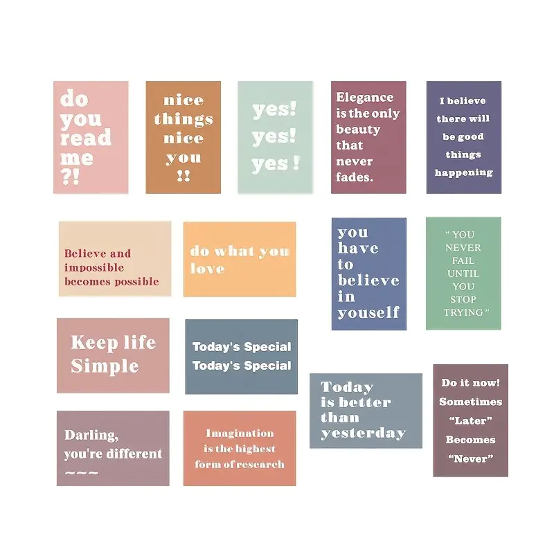 Motivational Quotes, Inspire and Encourage, 9 Cards, 2.5 by 3.5, You Print,  and Cut, Inspirational Quotes, Affirmations, Colorful Quotes -  Sweden