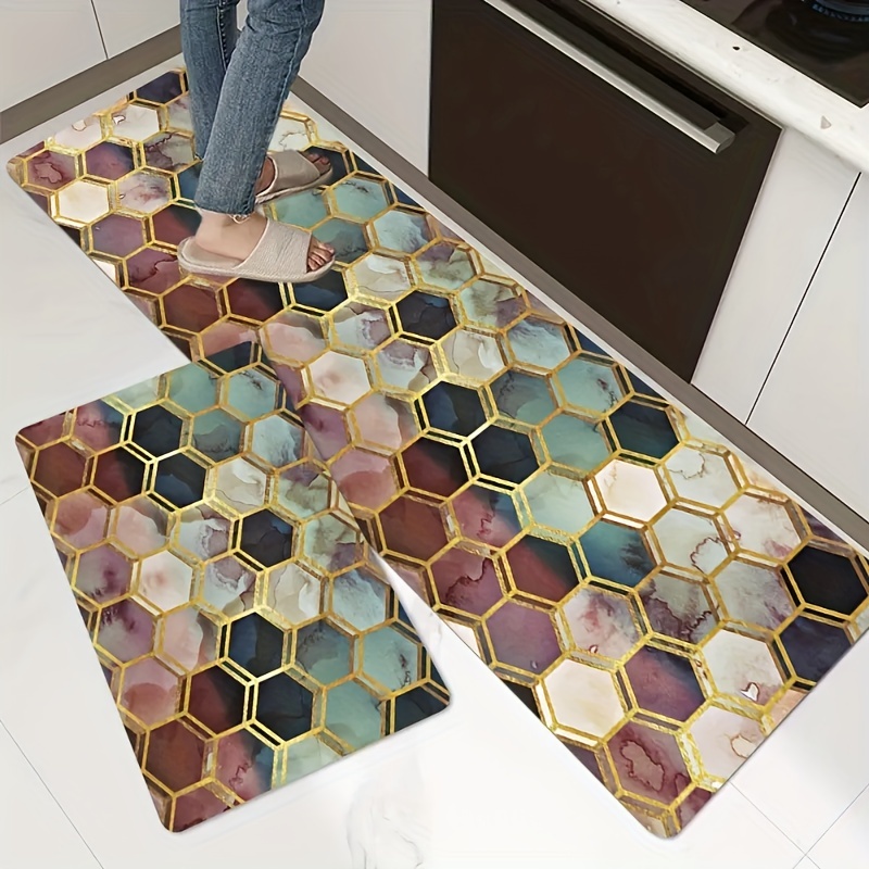 Honeycomb Pattern Durable Front Door Mat Hexagon Pattern - Temu