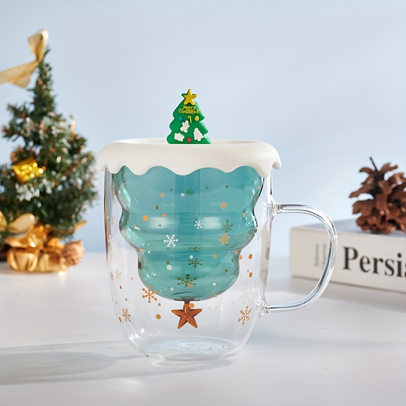 Starbucks Christmas Tree Double Layer Glass Mug