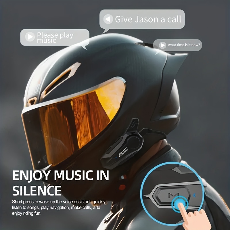 Kit llamada inalámbrica para casco de moto con auriculares