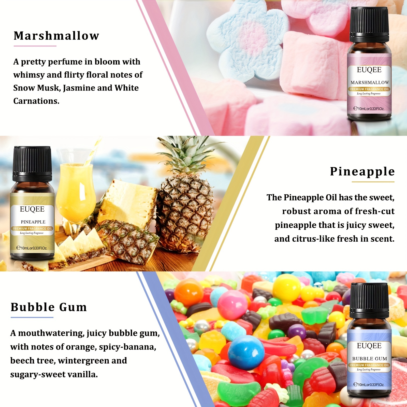  P&J Fragrance Diffuser Oil Happy Set  Root Beer, Watermelon,  Banana, Strawberry Lemonade, Orangesicle, Bubble Gum Candle Scents for  Candle Making, Freshie Scents, Soap Making Supplies : Books