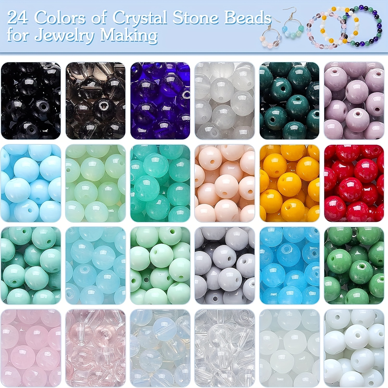 Glass Imitation Jade Beads Gradient Double Color Round Loose Beads For  Jewelry Making Handmade Diy Bracelet Necklace Small Business Supplies - Temu