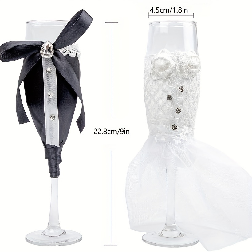 ELEGANTPARK Wedding Gifts for Bride Champagne Flutes Tumbler