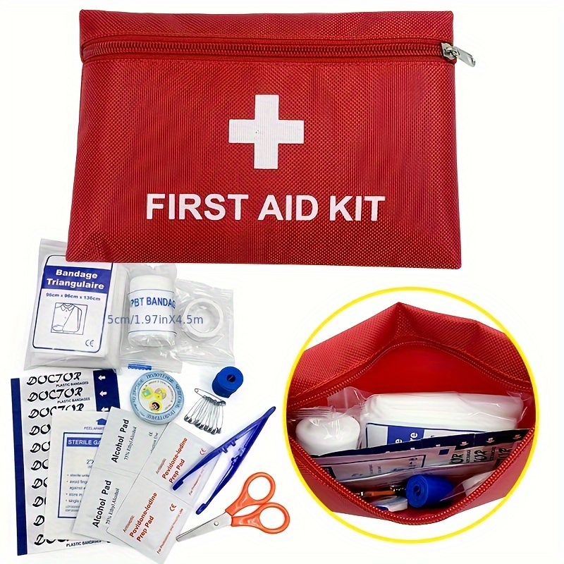 First Aid Kit Portable Emergency Supplies Outdoor Adventures - Temu