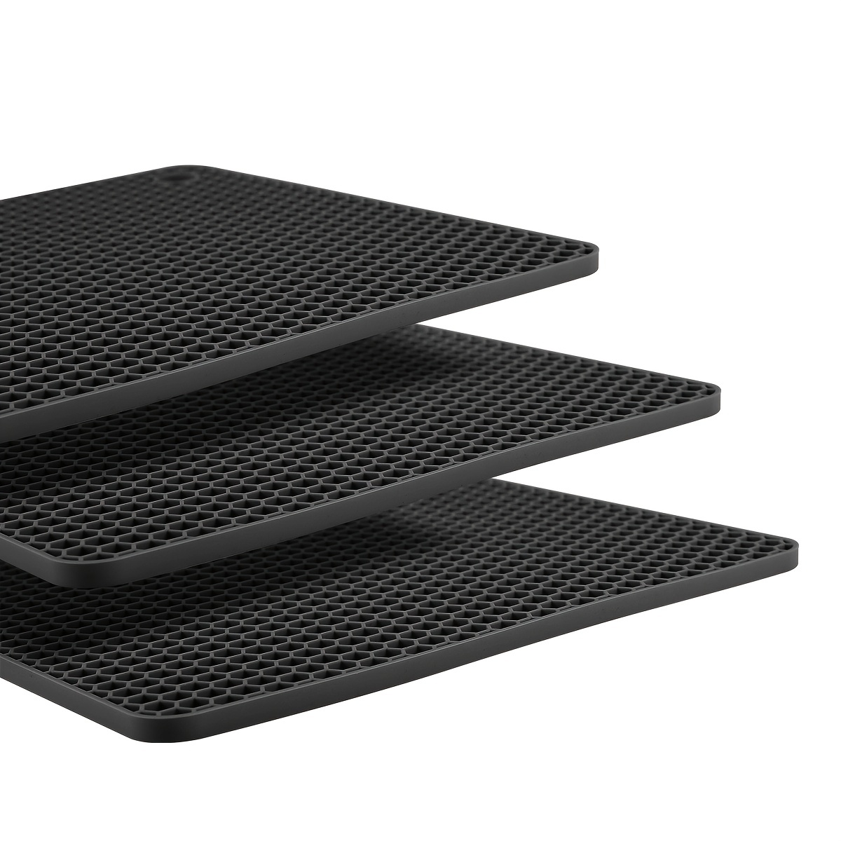 Non slip Black Silicone Trivet Mat Heat Resistant Hot Pad - Temu