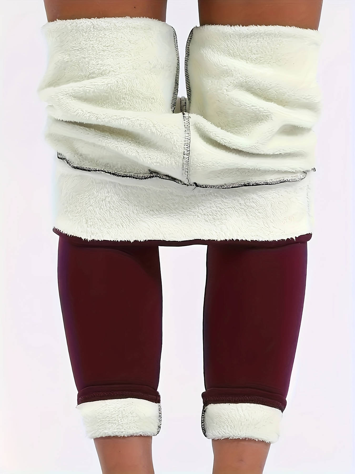 Leggings Térmicos Talle Alto Forro Polar Mujer Pantalones - Temu Spain