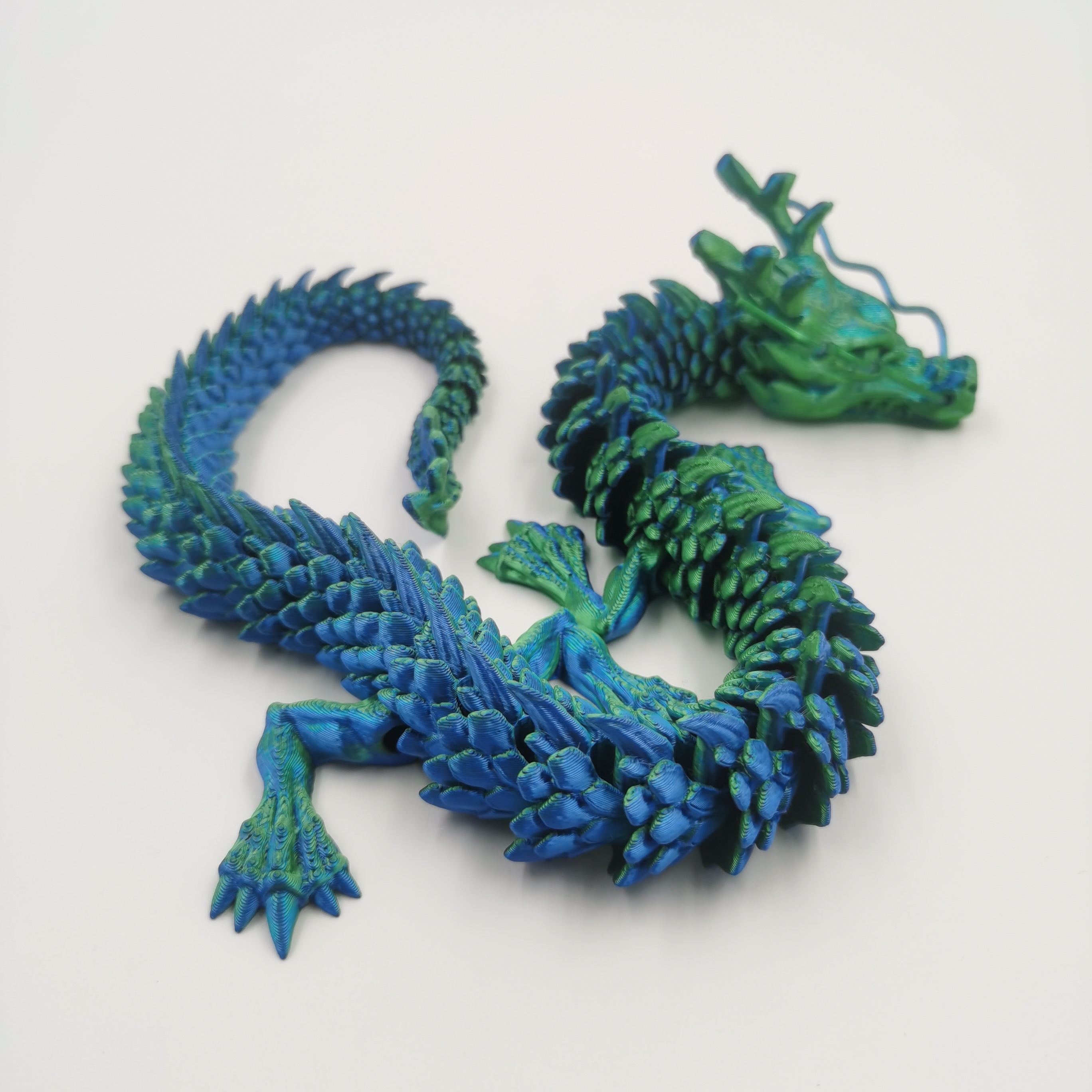 1pc 3D Printed Dragon With Articulated Joints Model Gift, Chinese Dragon  Creative Collectible Aquarium Decoration, Home Decor Room Decor Gothic