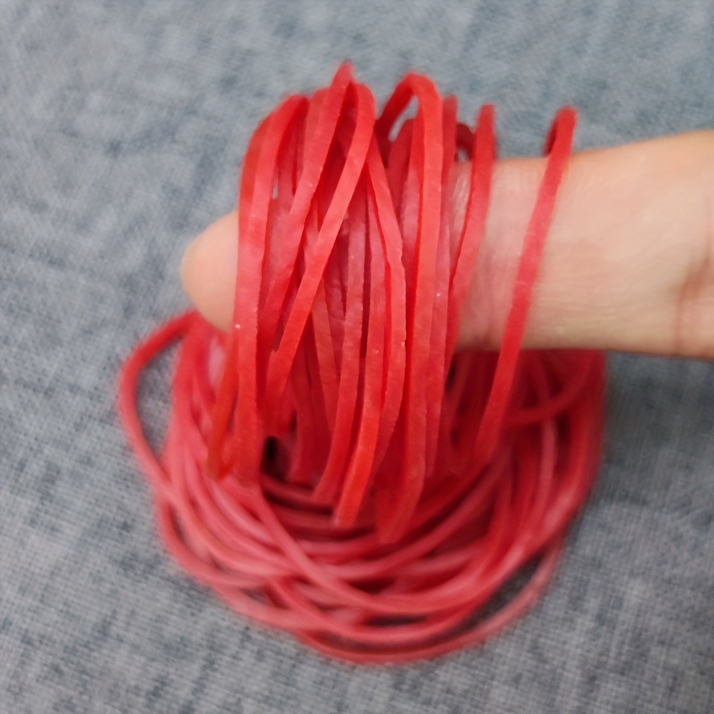 Red Elastic Rubber Bands Stretchable Band Sturdy Rubber - Temu