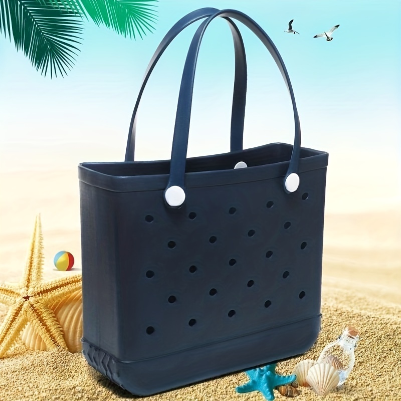 Beach Basket Hole-hole Printed Bag Eva Beach Bag Organizer Bag Tote Pet Bag  Hole-hole Large Bag