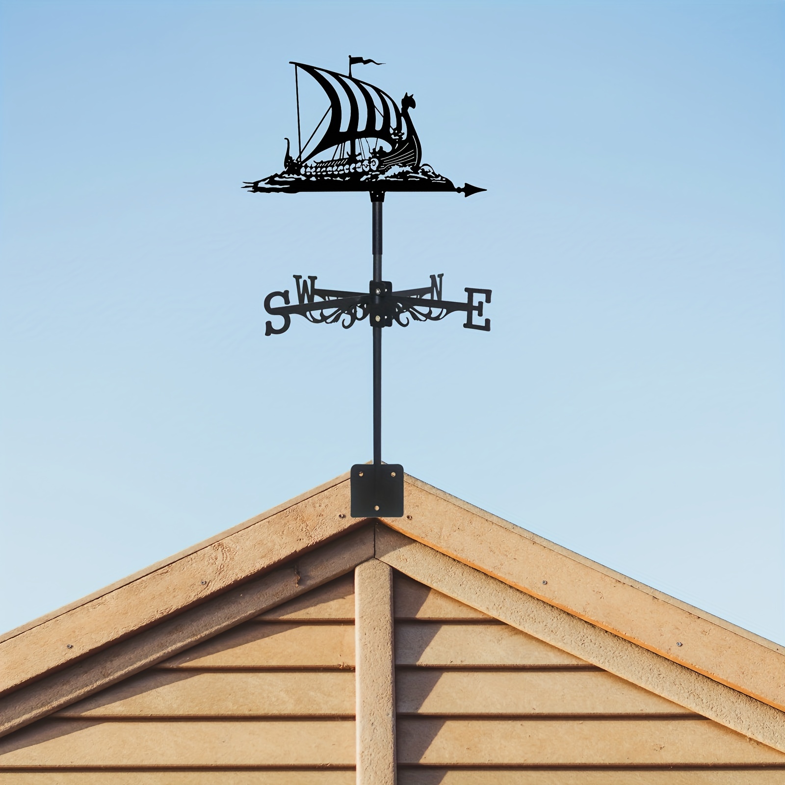 Roof Animal Sailboat Weathervane Metal Wind Vane Indicator