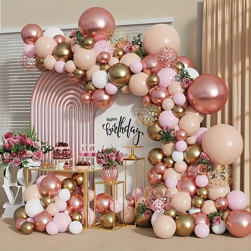 50 globos negros y dorados de 12 pulgadas, globos de confeti dorado, globos  de látex metálicos dorados para decoraciones de fiesta de cumpleaños, kit