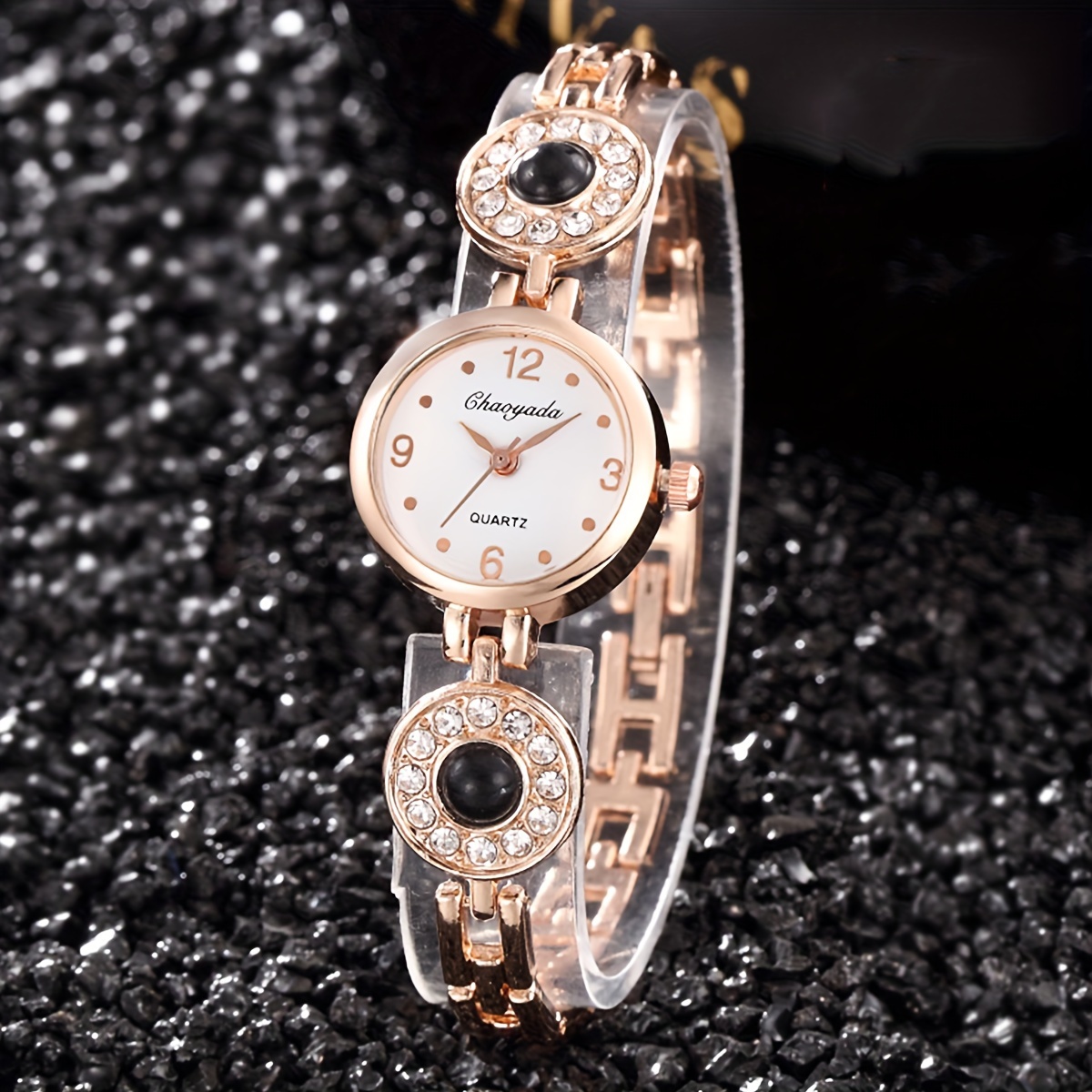 2 Uds. Reloj Pulsera Lujo Diamantes Imitación Cristal - Temu