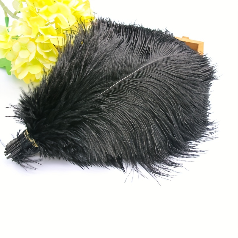New 100 pcs white Ostrich Feathers 12-14 inch/30-35 cm Wedding Carnival  headress