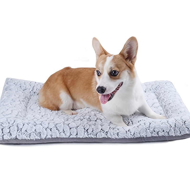 Washable Dog Bed Deluxe Plush Dog Crate Beds Fulffy Comfy Kennel Pad  Anti-Slip Pet Sleeping Mat for Large, Jumbo, Medium, Small Dogs Breeds, 35  x