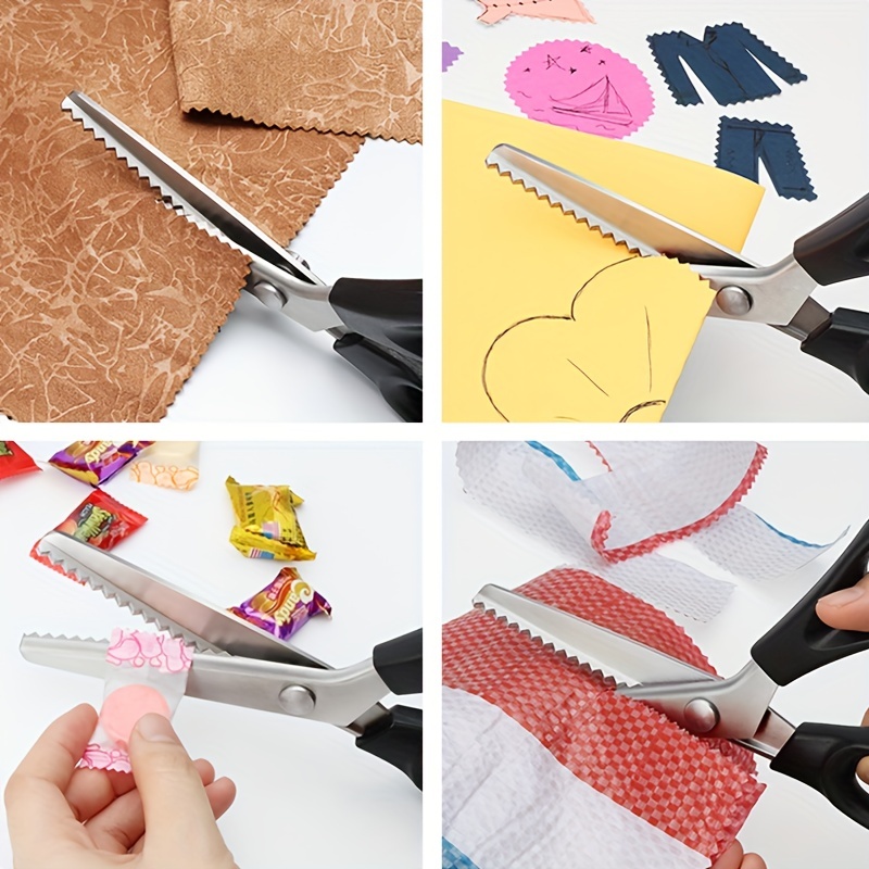 1pc Pinking Shears For Fabric Cutting,Zig Zag Scissors,Scrapbook