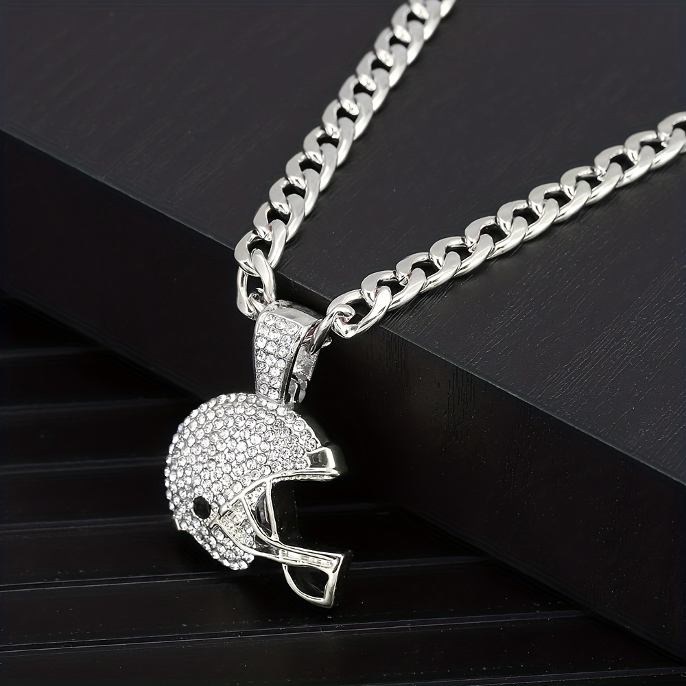 Iced out football on sale chain