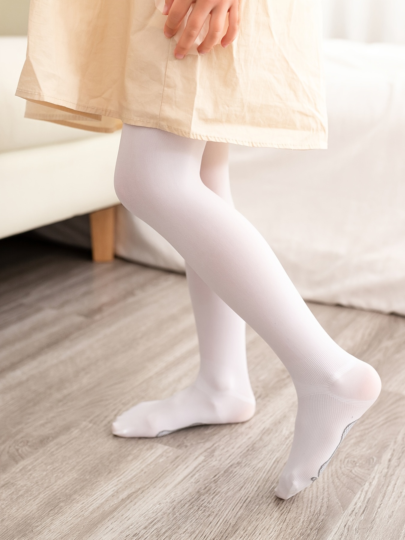 Girls Striped Splicing Pantyhose Soft Stretch Tights - Temu Canada