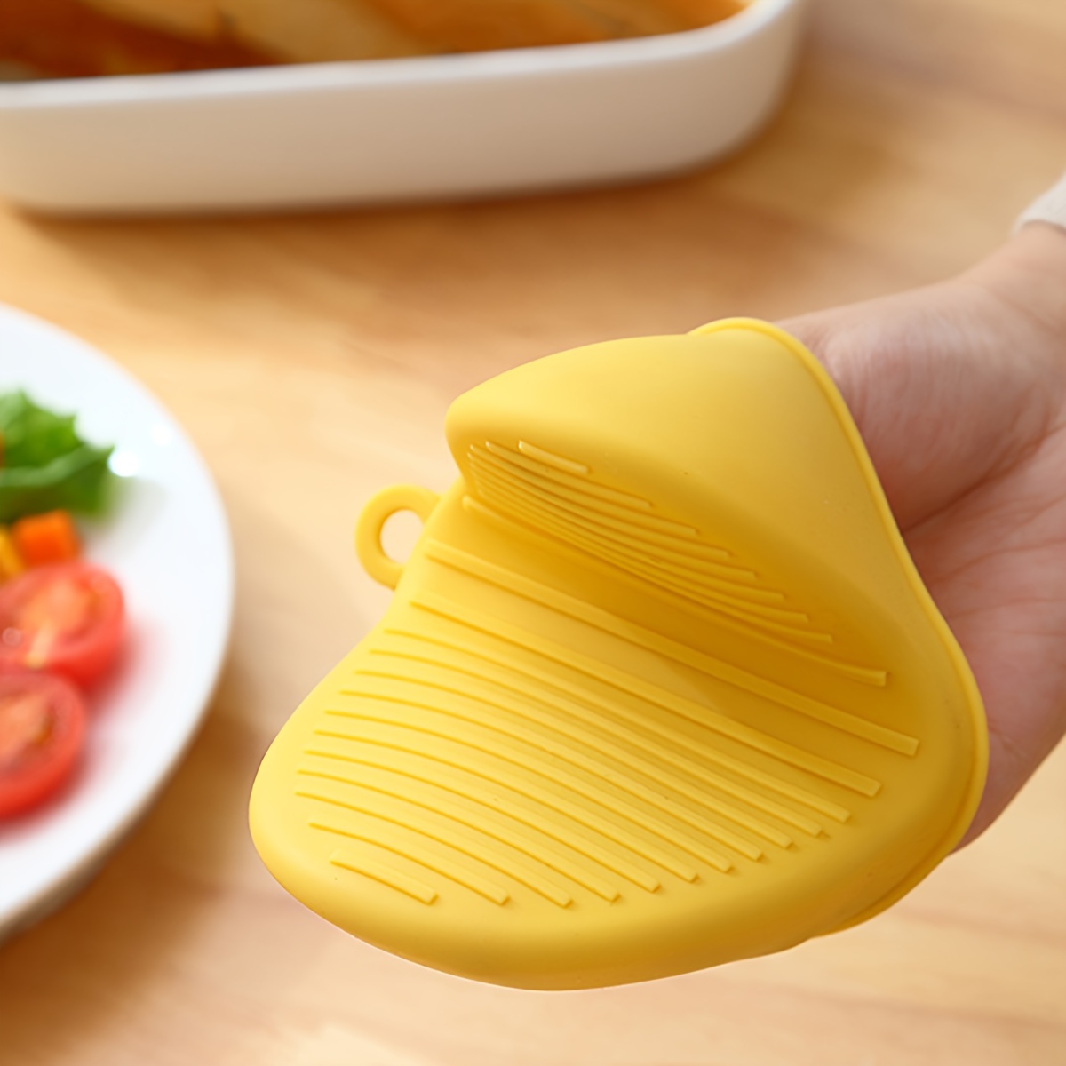 Silicone Pot Holders Silicone Hand Clip Solid Color Handle - Temu