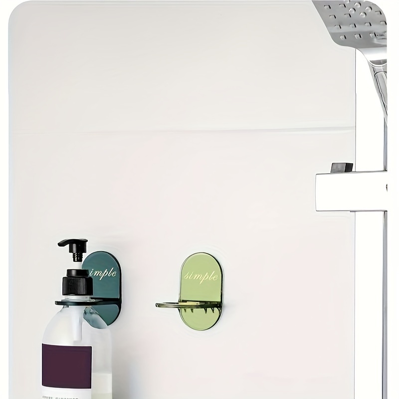 Soporte para la pared de la ducha, soporte de acero inoxidable resistente  para el baño y la cocina, soporte adhesivo impermeable para colgar el tapón