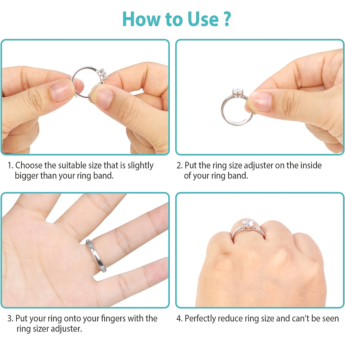 Invisible Ring Size Adjuster For Loose Ring Adjusters Fits - Temu