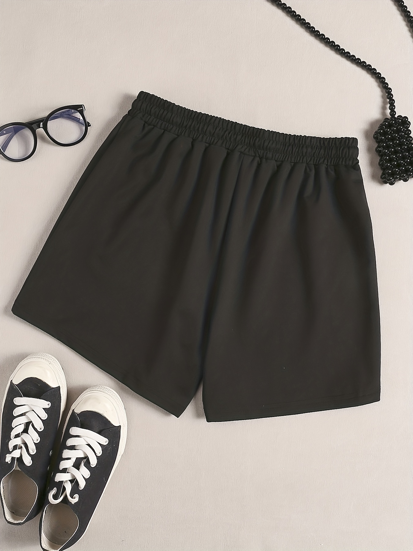 Comfy Drawstring Sleep Bottoms Elastic Waistband Women's Shorts