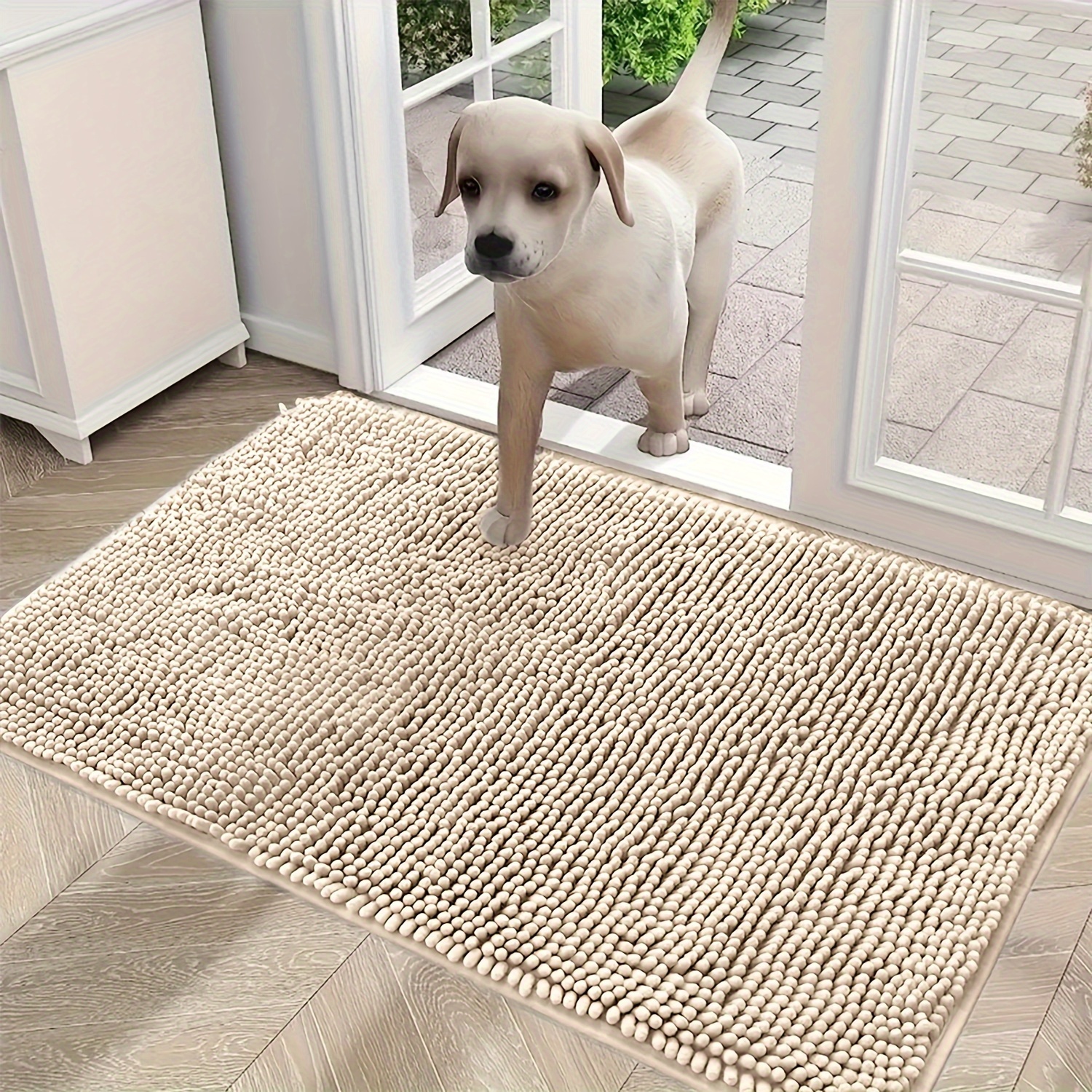 Tapis absorbant antidérapant pour chien de compagnie, impression 3D, décor  mignon Labrador Doorvirus, tapis de glouton