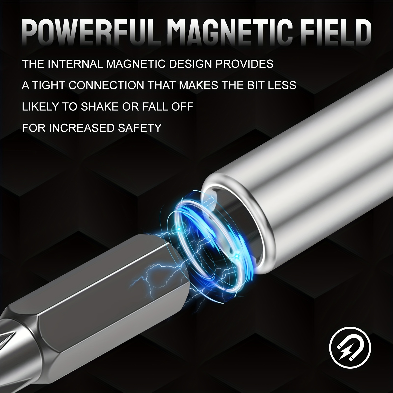 Porte Embout Magnétique Pour Visseuse Perceuse En Argent Solide Longueur  60mm FR