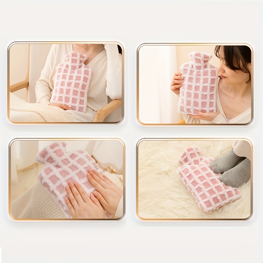 320ml Hot Water Bottle with Knited Cover, Mini Hot Water Bag for Pain  Relief, Waist, Back, Neck, Shoulders, Small Leak Proof Hot Water Bottle  with