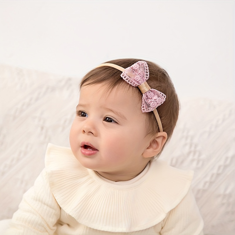 2pcs Diadema Flores Bebé + Traje Fotografía Encaje Lazo - Temu Chile