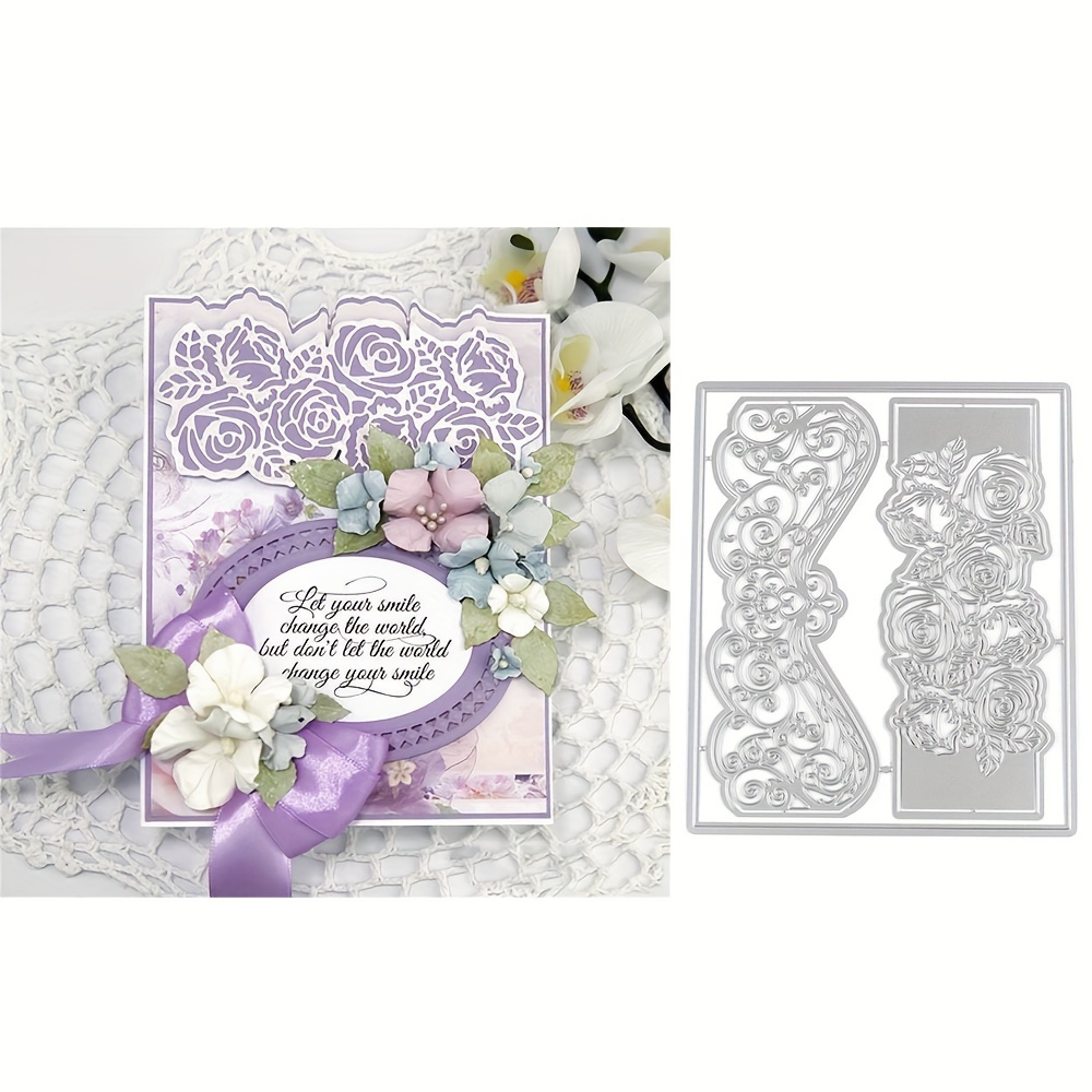 Acquista Fustelle Con Bordo In Pizzo Floreale Stencil In Metallo - Foto 2