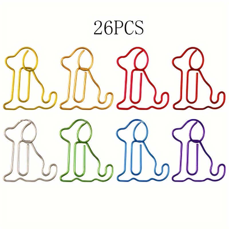 Cute Dog-shaped Paper Clips - Stainless Steel, & School Supplies, Bookmarks, Planners, And Wedding Decorations