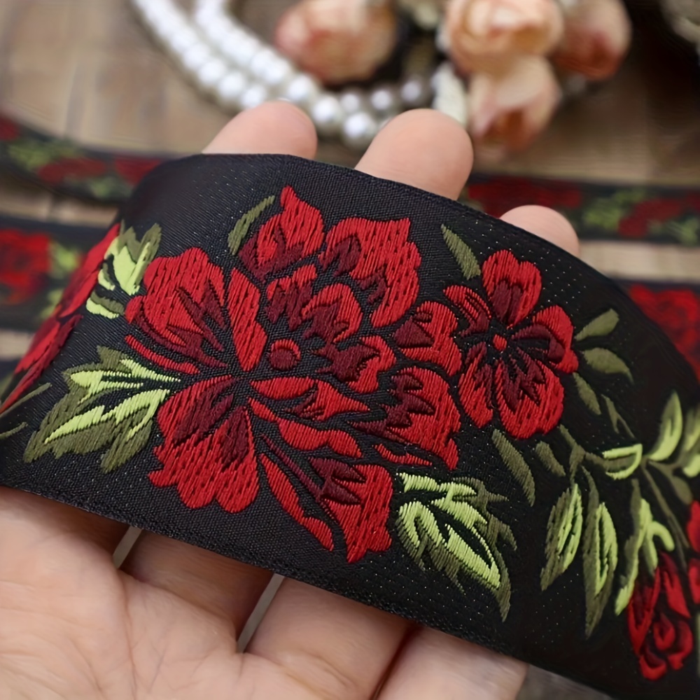Diy Craft Fabric Flower Ribbon, Floral Ribbon Craft Material