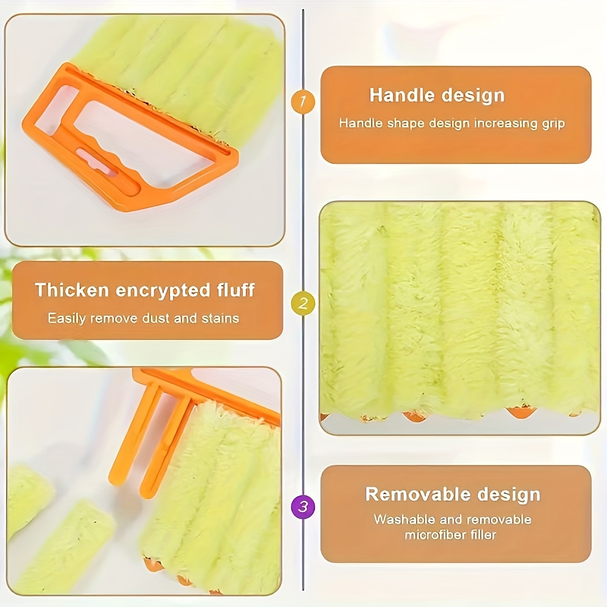 3-in-1 removable window slot Cleaner brush Window Track cleaner