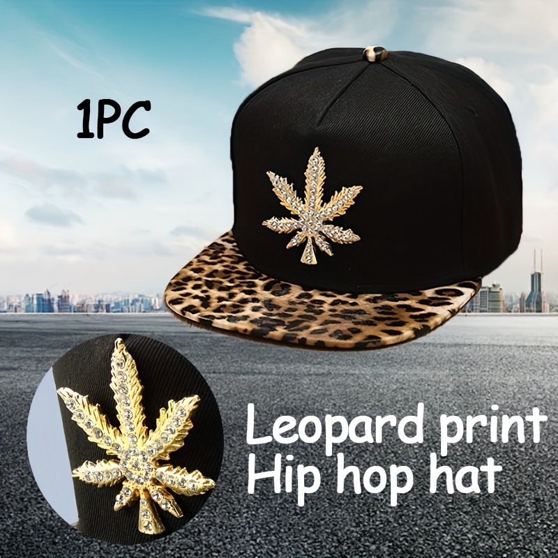 Hip Hop Leaf Printed Baseball Hip Hop Breathable - Temu