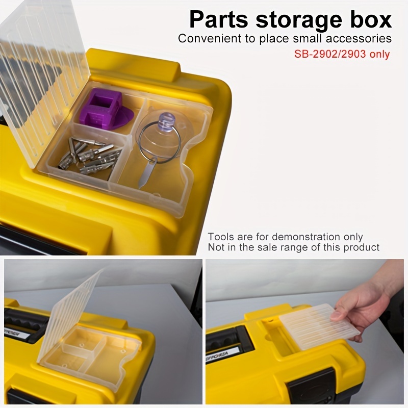 1pc Toolbox Portable Plastic Tool Boxes Portable Double Layer