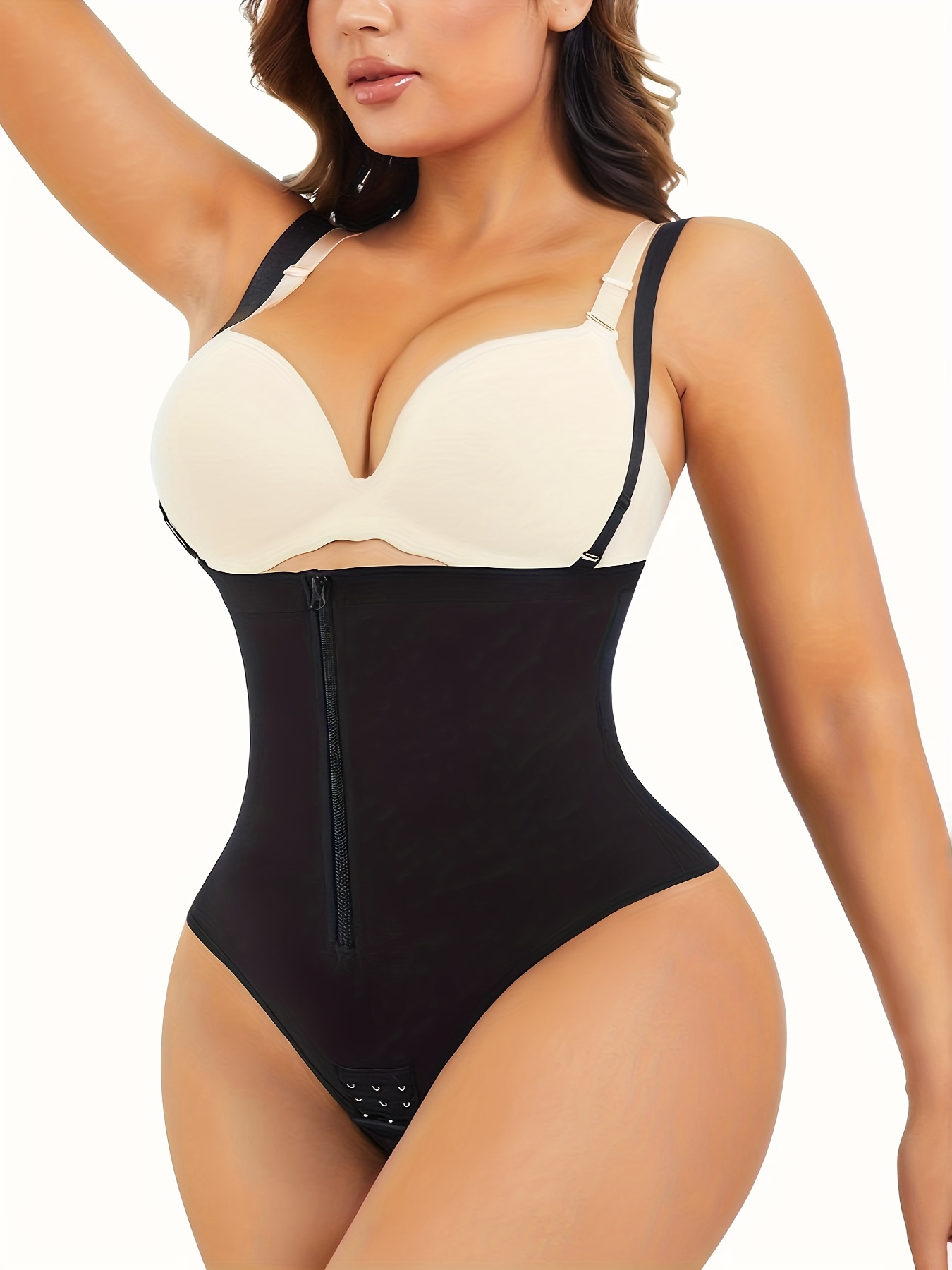Scarboro Shaping Cami Bodysuit Tummy Control Open Bust Thong - Temu Canada