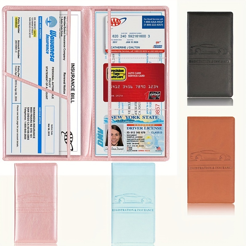 Pochette papier voiture Titulaire du permis de conduire Cuir