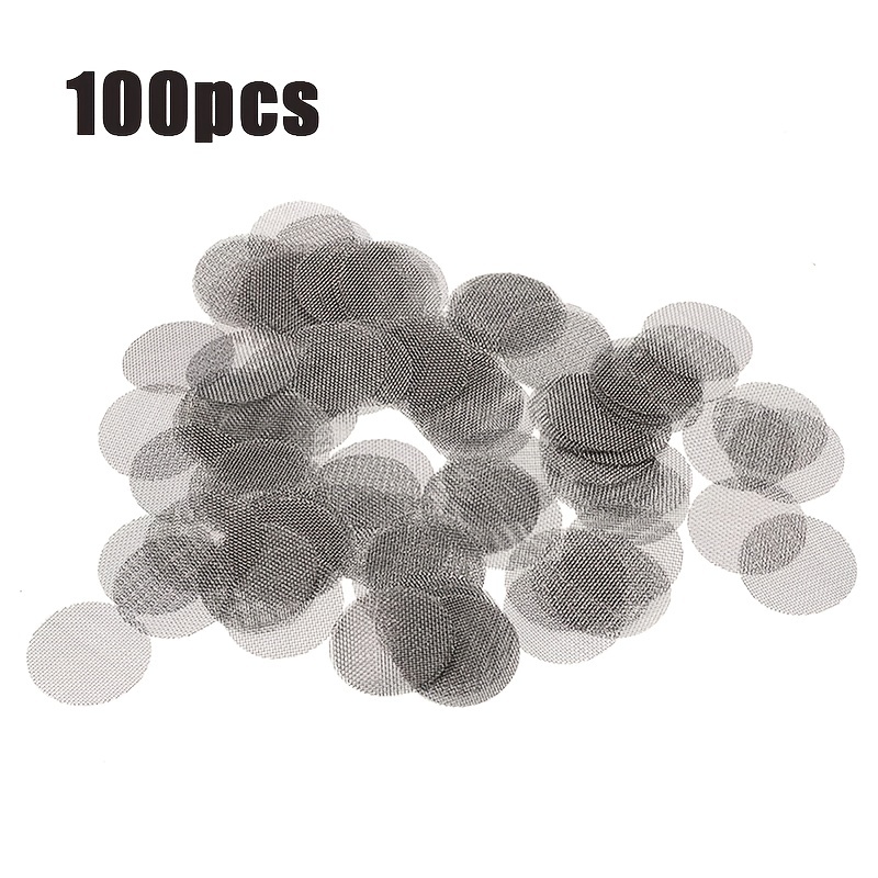 MARRTEUM 25 Pcs Glass Screen Filters Diameter 0.313''(8mm) Small Pipe  Screens High Borosilicate Glass Screen with 7 Honeycomb Holes
