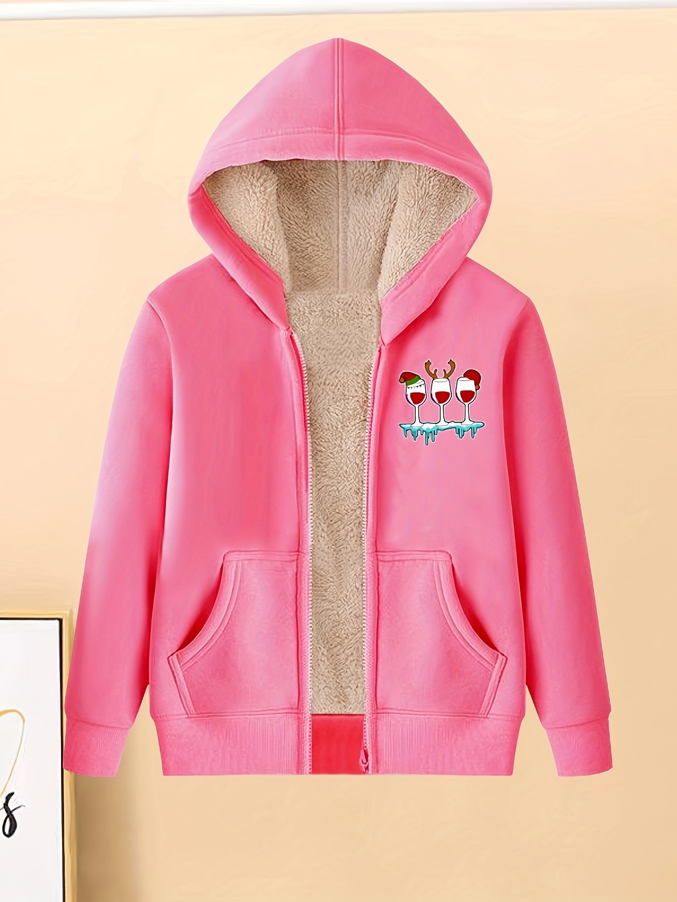 Fleece Lined Hoodie - Temu