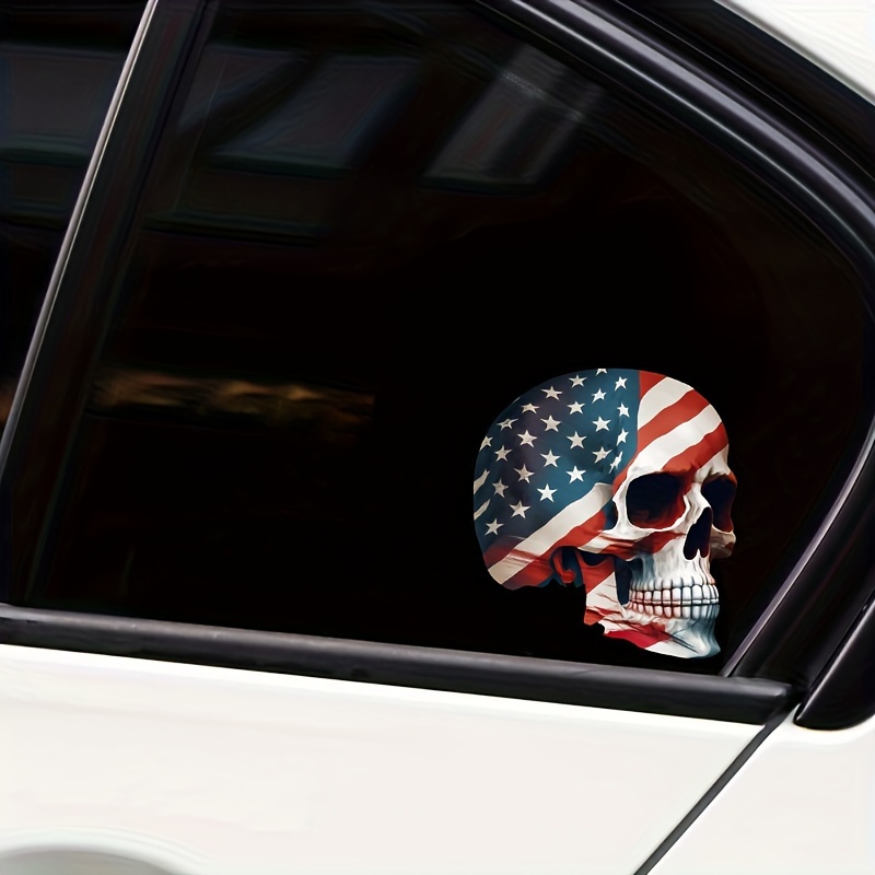 Show Patriotism Unique American Flag Skull Stickers Trucks - Temu
