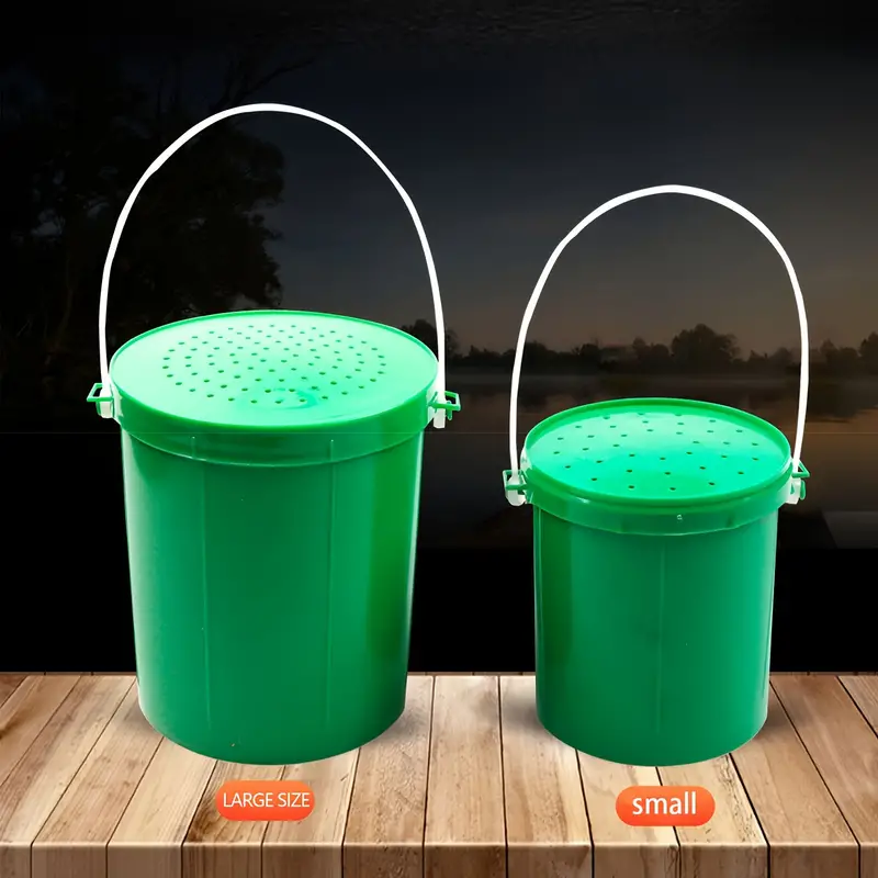 Fishing Bait Bucket Plastic Lure Earthworms Bucket - Temu
