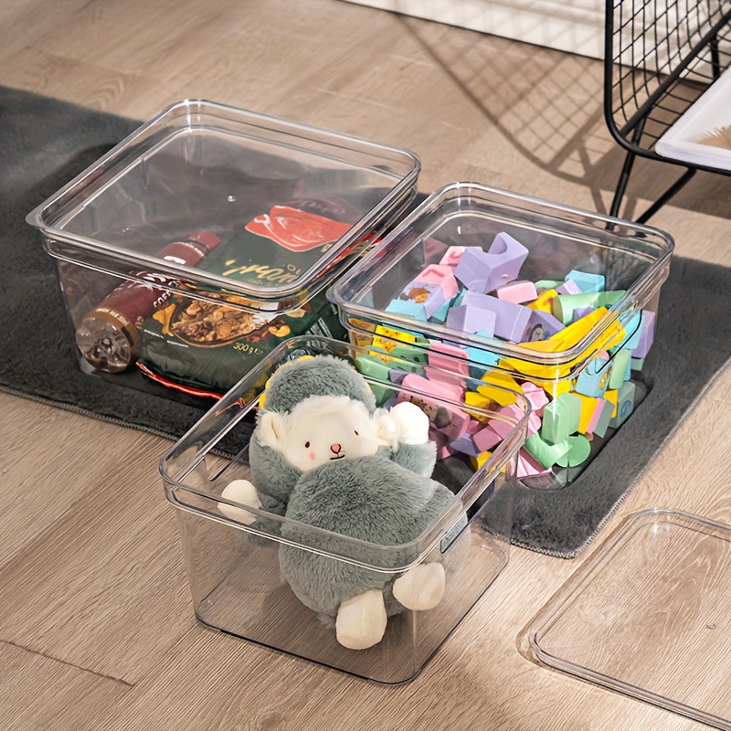 Storage Box With Lid Toy Storage Box Transparent Storage - Temu