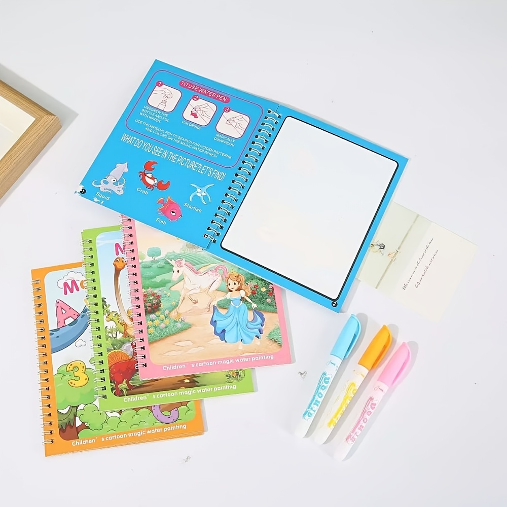 Magic Water Drawing Book Montessori Toy Reusable Color Book - Temu