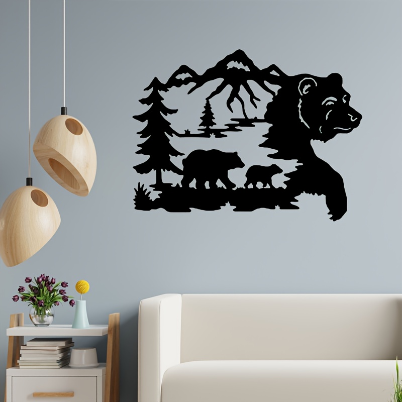  Black Forest Décor - Mesa decorativa de oso negro para el  hogar, cabaña, cabaña, cabaña, sala de estar, muebles rústicos vintage, 27  x 26 x 16 pulgadas : Hogar y Cocina