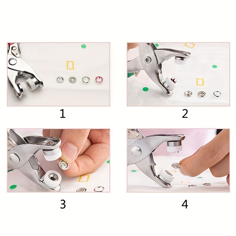 1~7PCS Five-prong Button Installation Tool Snap Tool Kit Metal