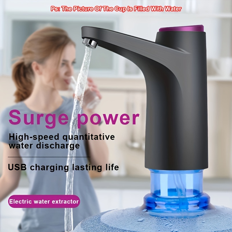 Portable Usb Charging Water Bottle Pump Automatic Drinking - Temu